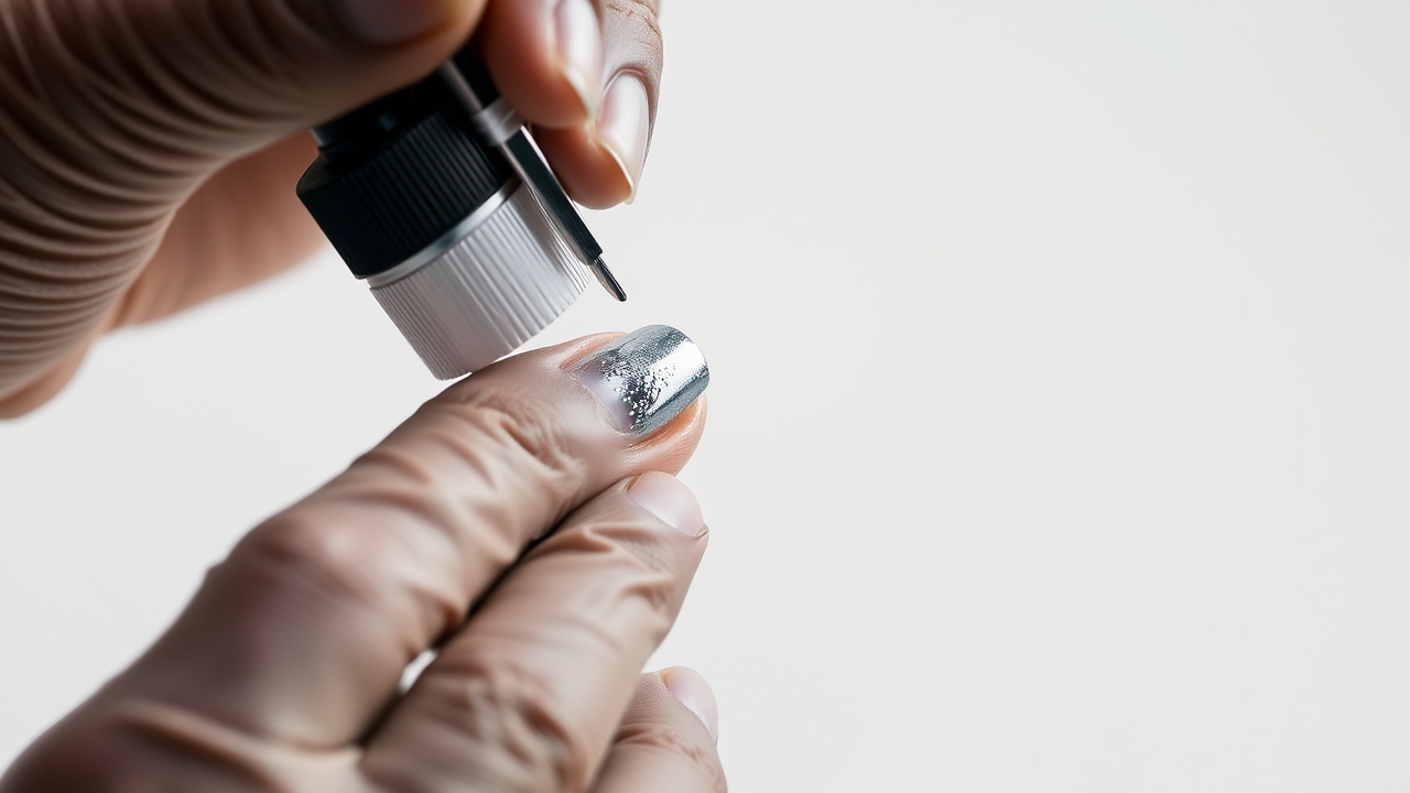Chrome powder application step for a mirror nail finish