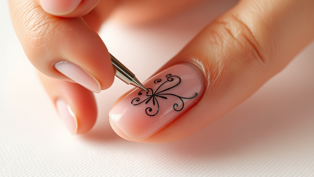 subtle nail art emerald green manicure