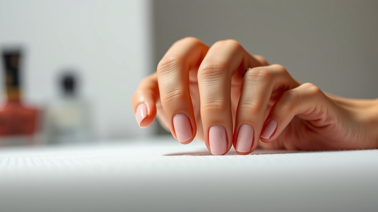 Builder gel application step on nails