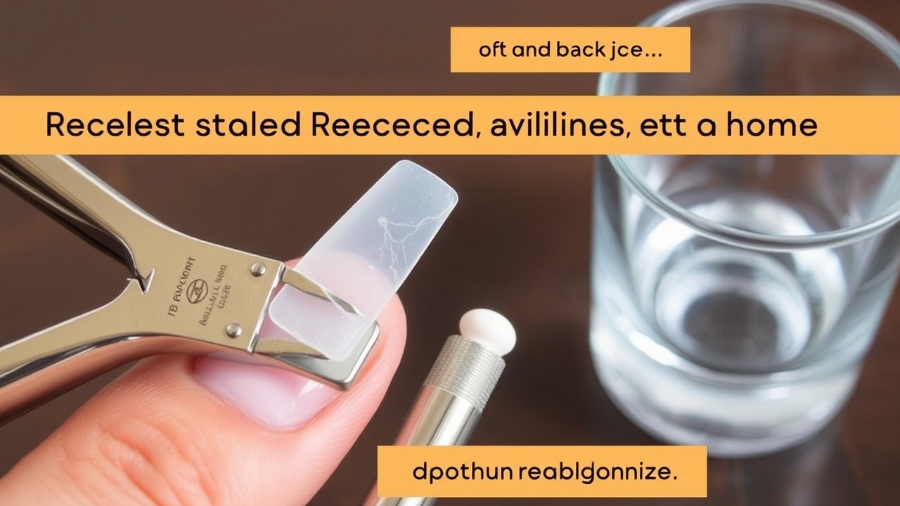 repair broken nail with a nail clipper and buffer
