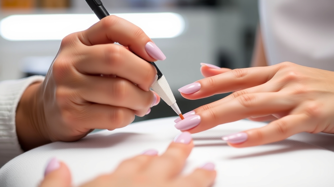Gradient nails application with sponge technique