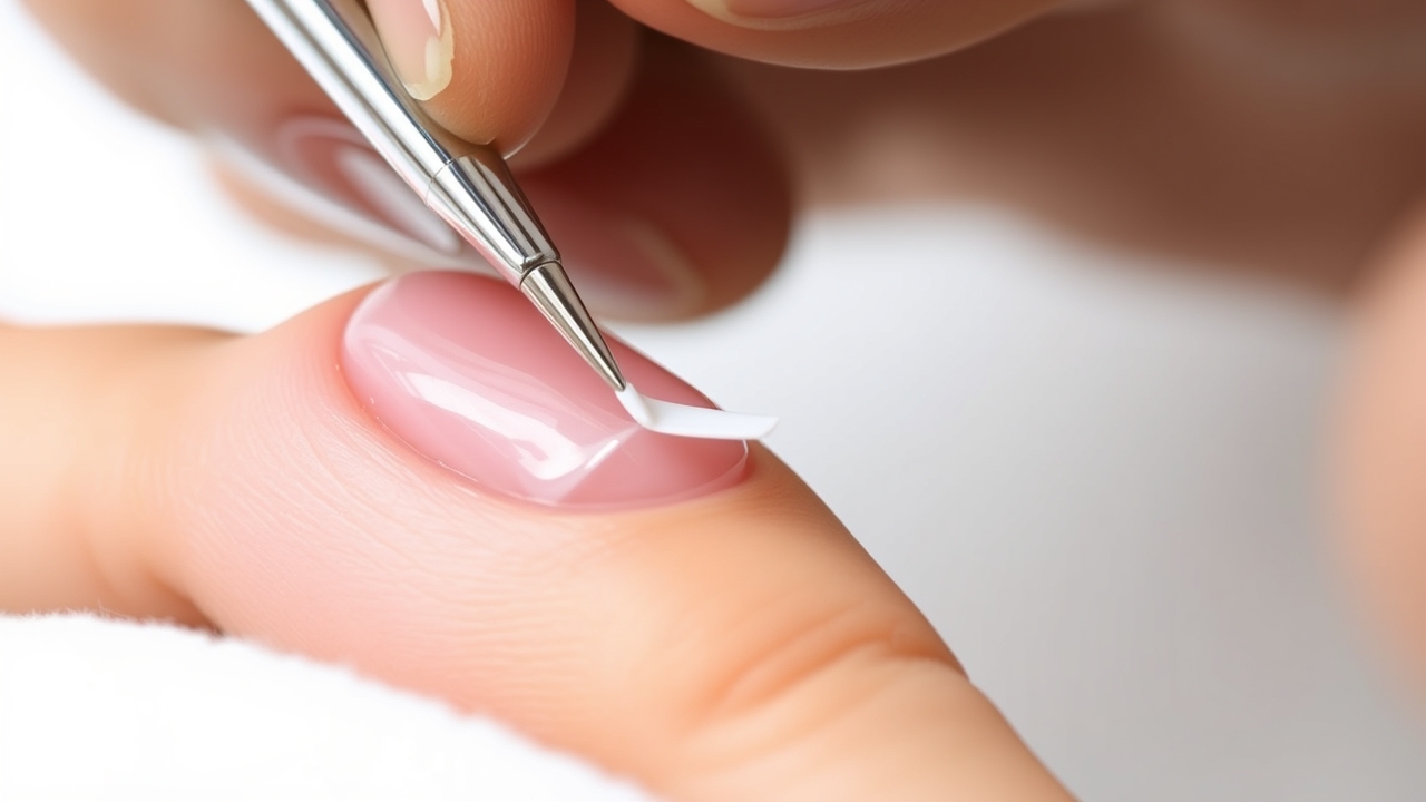 Detailed application of art on almond shaped nails
